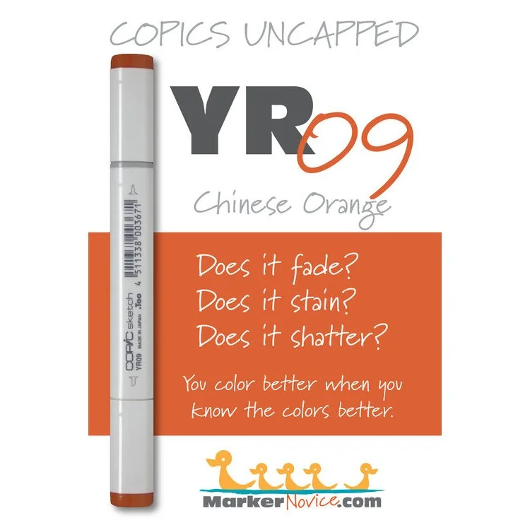 YR09 - Copic Sketch Marker Chinese Orange — Violeta Ink